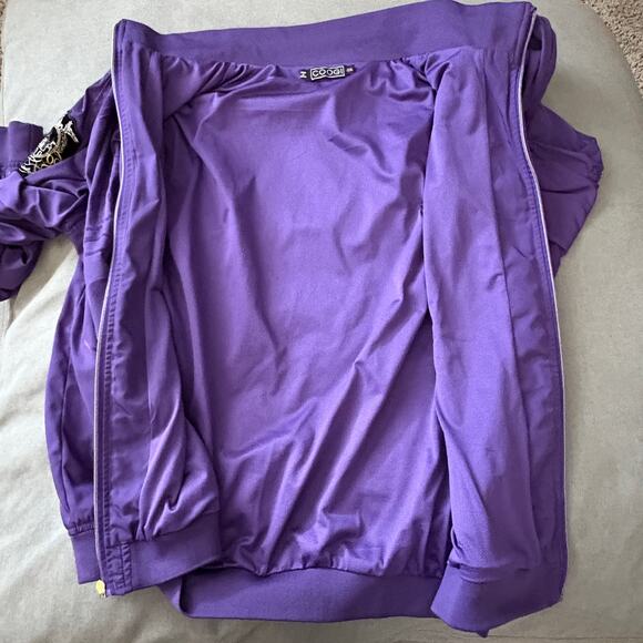COOGI Purple Embroidered Track Jacket XXXL Rare Castle Crest Australia - Picture 9 of 10